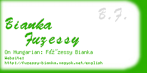 bianka fuzessy business card